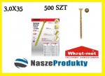 Wkręty ciesielskie do drewna MASTERY KMWHT 3,0X35 (500 SZT)