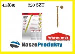 Wkręty ciesielskie do drewna MASTERY KMWHT 4,5X40 (250 SZT)