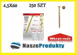 Wkręty ciesielskie do drewna MASTERY KMWHT 4,5X60 (250 SZT)